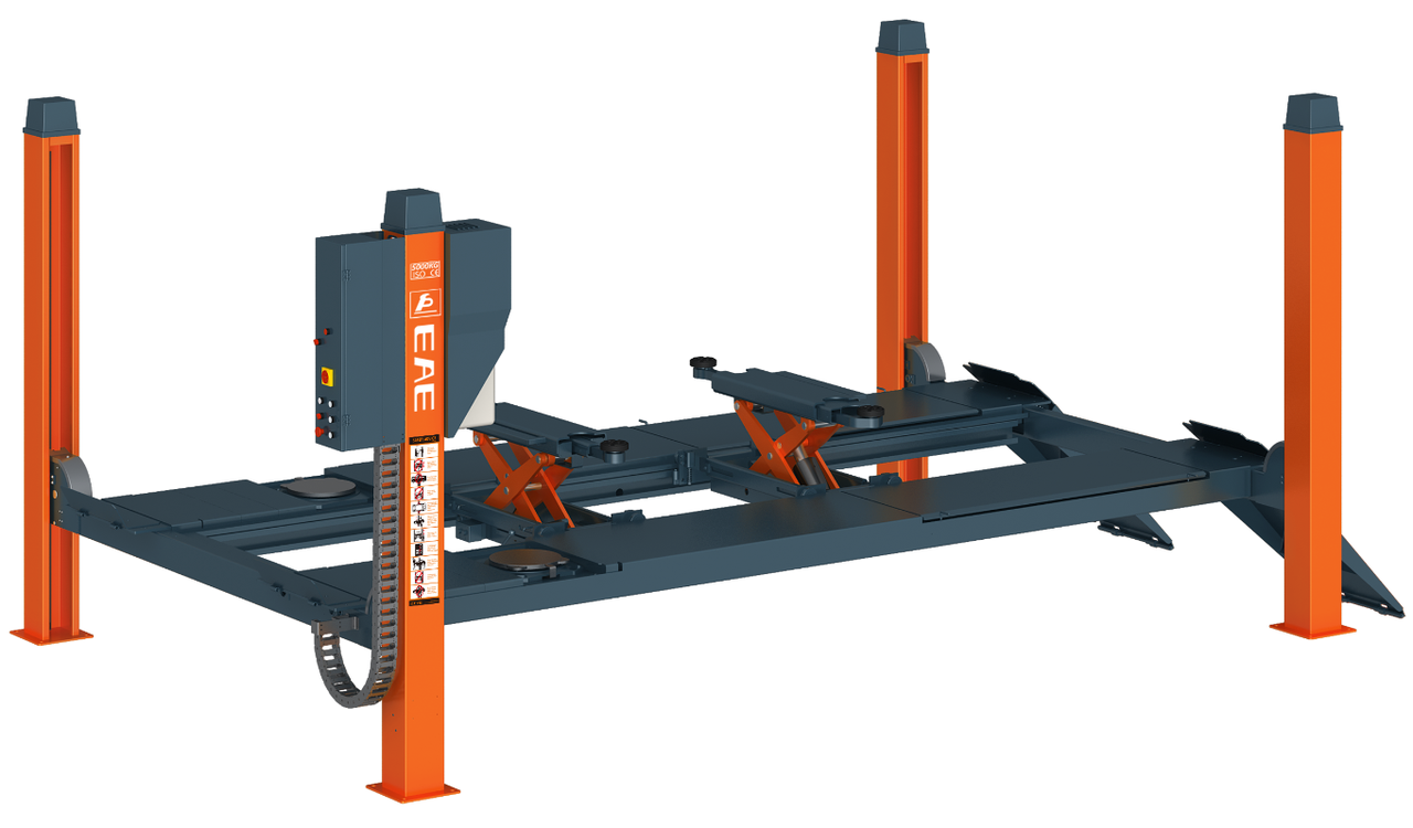 Подъёмник четырёхстоечный Everlift EE-6435V2.B.52L.50T.M (г/п 5 т, 5200 мм) для сход-развала - фото 1 - id-p94040064