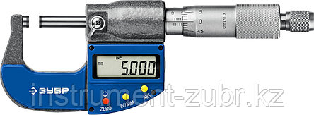 Микрометр цифровой ЗУБР "Профессионал" гладкий, МКЦ 25, диапазон 0-25мм, шаг измерения 0,001мм, фото 2