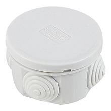 Коробка распределительная круглая Экопласт 80х40 мм цвет серый, IP44