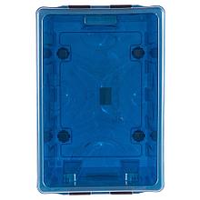 Контейнер Rox Box 58x39x35 см, 70 л, пластик цвет синий с крышкой с роликами