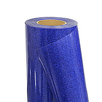 Термо флекс 0,5мх25м синий с блестками