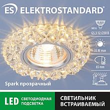 Спот точечный встраиваемый Elektrostandard 2201 с LED-подсветкой под отверстие 65 мм, 1 м?, цвет