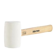 Киянка Dexter 450 г резиновая, деревянная ручка, цвет белый