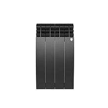 Радиатор Royal Thermo BiLiner 500 4 секции, Noir Sable, боковое подключение, биметалл
