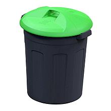 Контейнер для мусора 150 л, пластик, цвет зелёный/чёрный