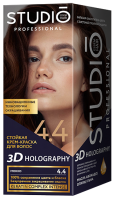 4.4 Стойкая крем-краска для волос 3D HOLOGRAPHY Studio Professional МОККО