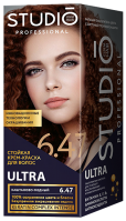 6.47 Стойкая крем-краска для волос 3D HOLOGRAPHY Studio Professional КАШТАНОВО-МЕДНЫЙ