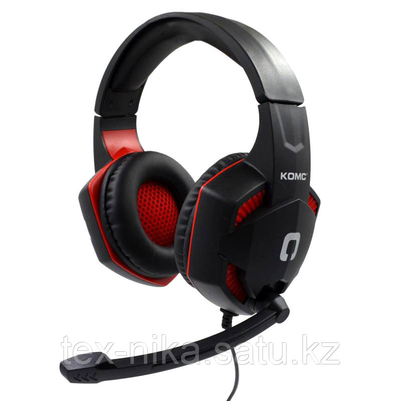 Наушники гарнитура KOMC G302, чёрный-красный