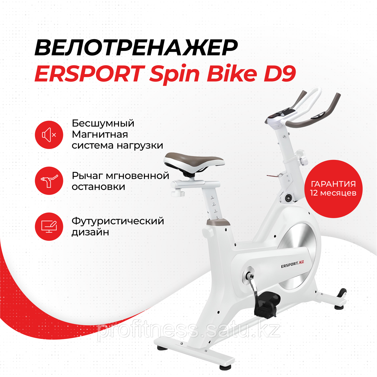 Велотренажер ERSPORT Spin Bike D9 - фото 1 - id-p79346304