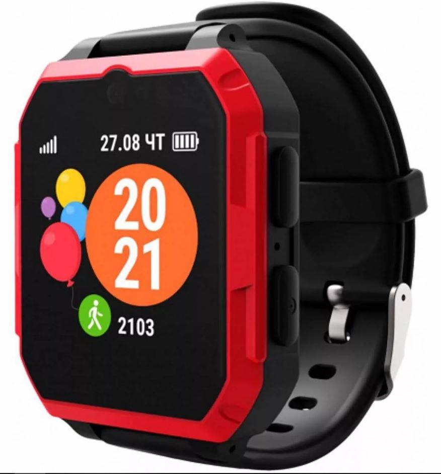 Смарт часы Geozon G-Kids 4G Ultra черный-красный - фото 1 - id-p103329416