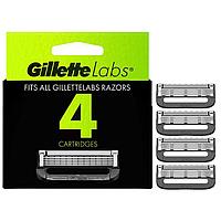 GilletteLabs 4 картриджа (совместимо со станками со скрабирующей полоской и с функцией подогрева) США