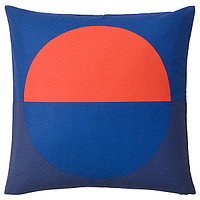 Чехол на подушку МАЙЯЛОТТА, синий, ярко-оранжевый 50x50 см