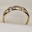 Золотое кольцо с бриллиантами 0.027Сt VS1/G, VG - Cut, фото 3