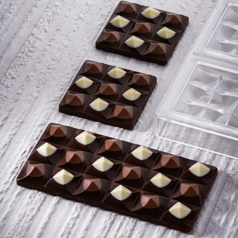 Форма д/шок. Chocolate Bar Moulin 154х77мм h14мм, 100гр, 3 ячейки, п/к PC5009FR