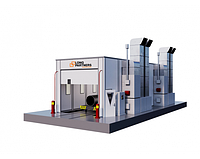 Окрасочно-сушильная камера для окраски труб