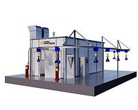 Окрасочно-сушильная камера для запорной арматуры