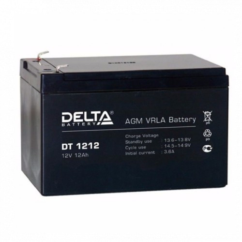 Delta Battery DT 1212 12V12Ah сменные аккумуляторы акб для ибп (DT 1212) - фото 1 - id-p103350024
