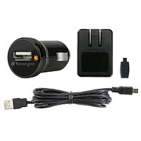 Kensington Зарядное устройство авто/розетка для USB-устройств + mini-USB кабель и micro-USB адаптер