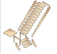 Элементы лестниц, Размер(мм): 40х300х2500, Тип: ступень