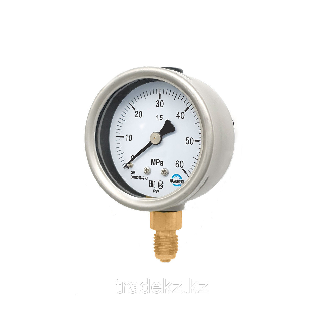 Мановакуумметры, вакуумметры, манометры виброустойчивые DM-8008-2-U