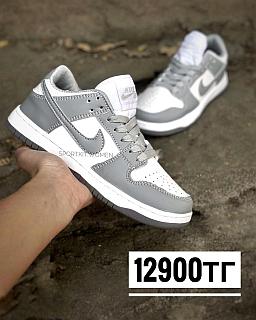 Кеды Nike SB Dunk сер бел жен