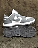 Кеды Nike SB Dunk сер бел жен, фото 2