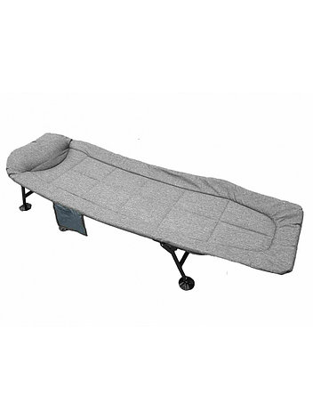 Раскладушка карповая HUSKY с подушкой, цвет серый, размер 45*65*200 см., фото 2