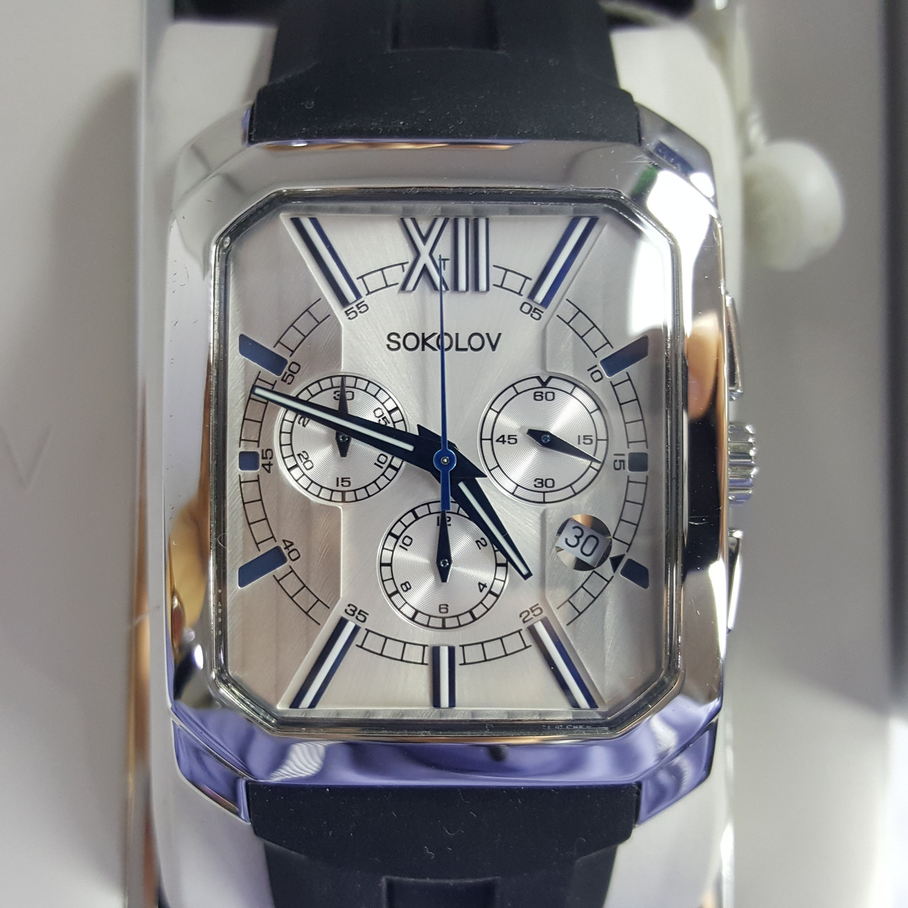 Мужские серебряные часы SOKOLOV 144.30.00.000.01.05.3 - фото 4 - id-p72766739
