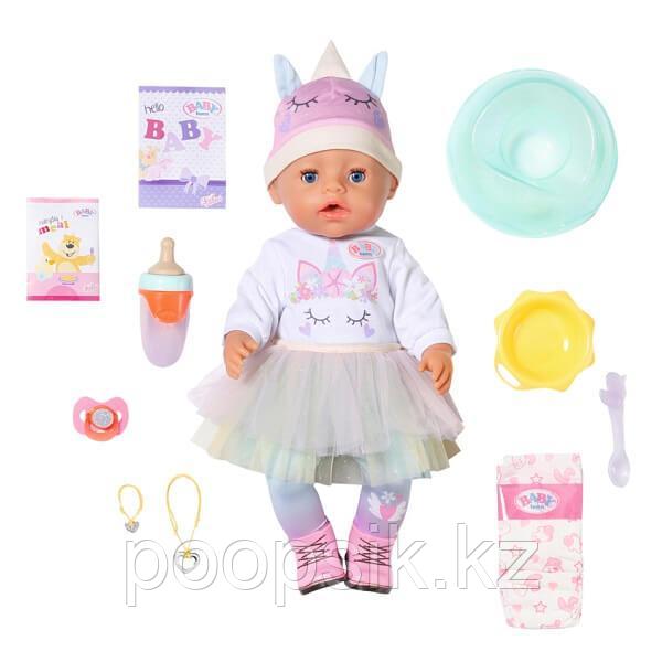 Baby born интерактивная кукла в костюме единорога с магическими глазками 43 см