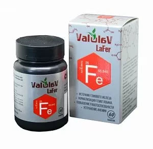 ValulaV LaFer (нормализация гемоглобина, устранение анемии) таблетки №60*300мг.