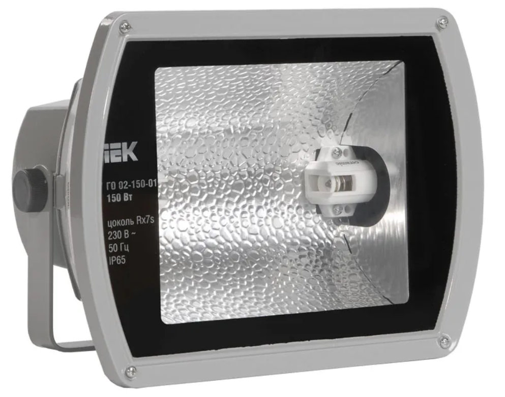 Прожектор металлогалогенный ГО03-250-01 симметричный 250Вт E40 IP65 серый IEK - фото 1 - id-p103453456