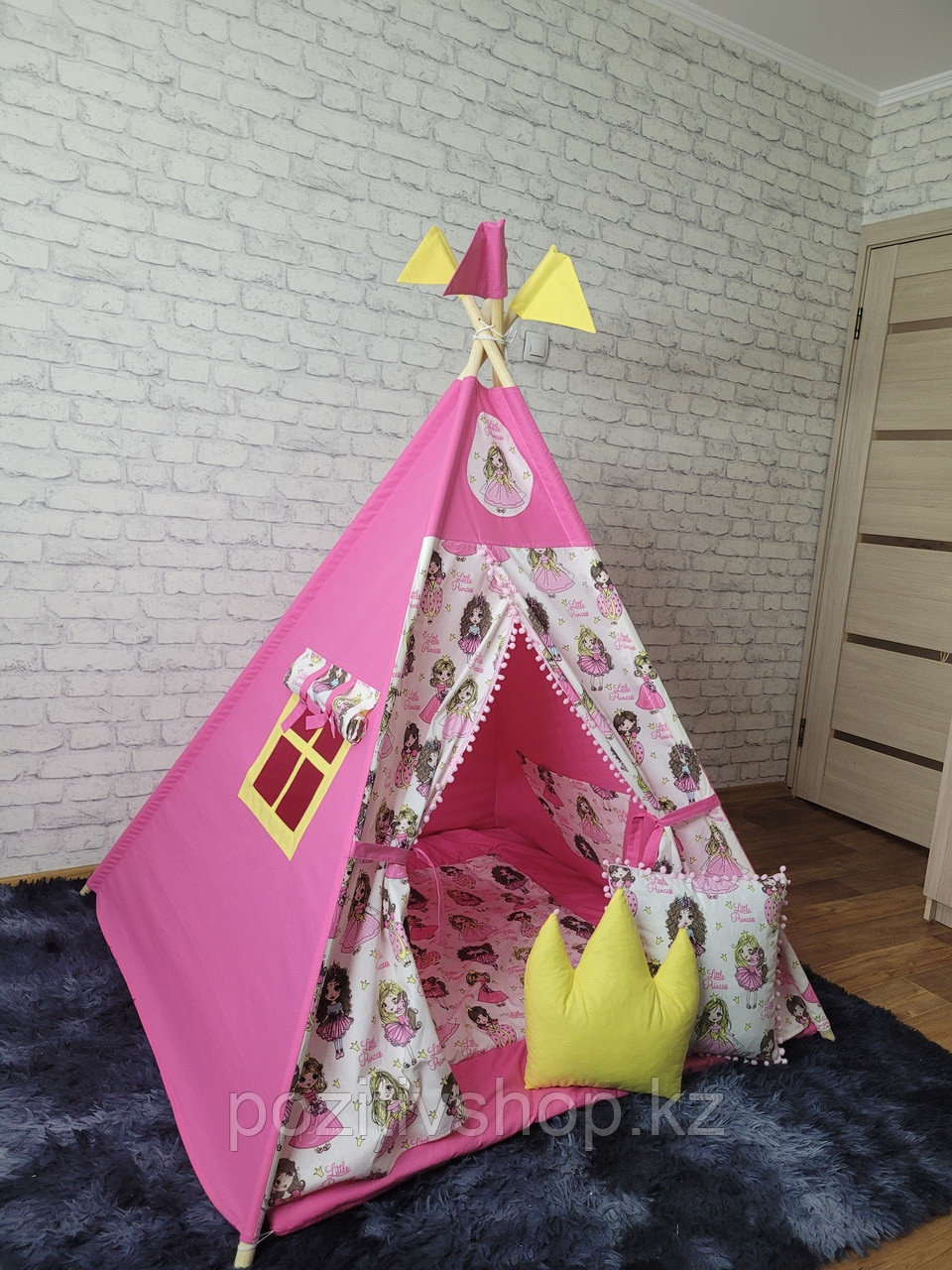 Детский домик вигвам для детей Princess - фото 2 - id-p103483994