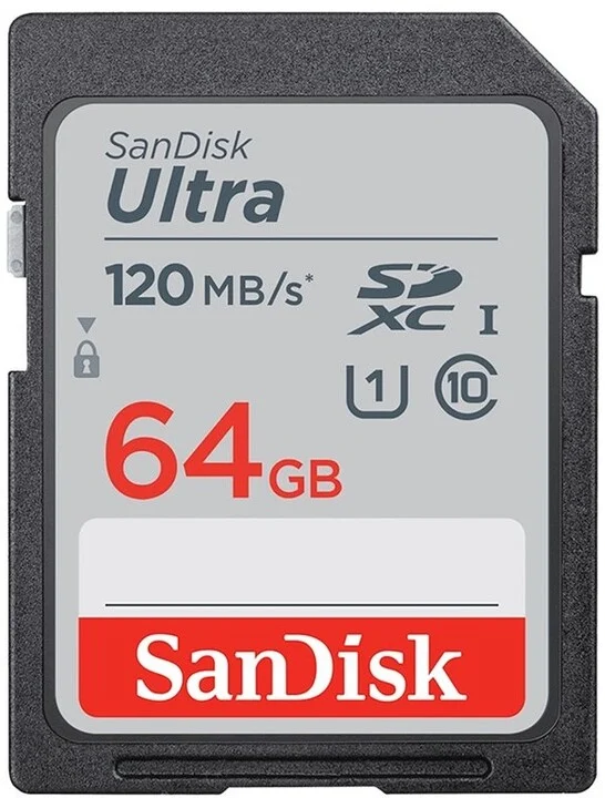 Карта памяти SanDisk ULTRA SD 64GB 120mb/s - фото 1 - id-p103484370