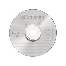 Диск DVD-R  Verbatim  (43523) 4.7GB  16х  10шт в упаковке  Незаписанный