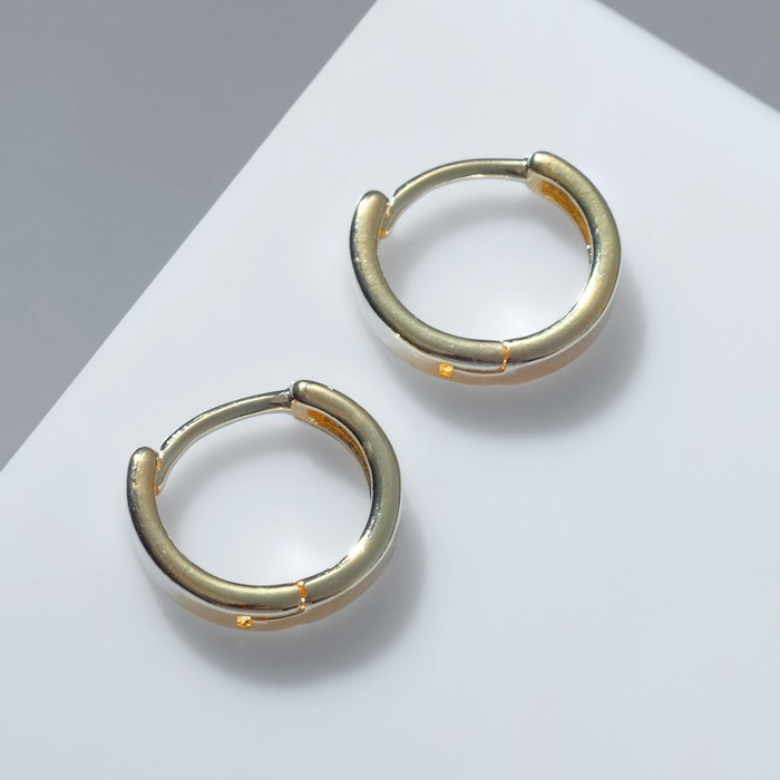 Серьги-кольца "Минимализм" тонкая линия, цвет золото - фото 1 - id-p99251075