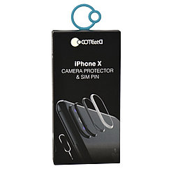 Рамка для камеры Apple iPhone X COTEetCI CS8105-BK Camera Protector& Sim Pin Black