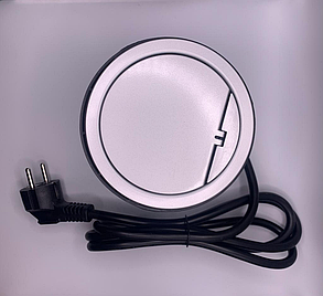 Выдвижной настольный розеточный блок на 1 розетку 220-240B+ 2 USB, серебристый GTV AE-BPQ1S1UCH-53 MAX 350, фото 2