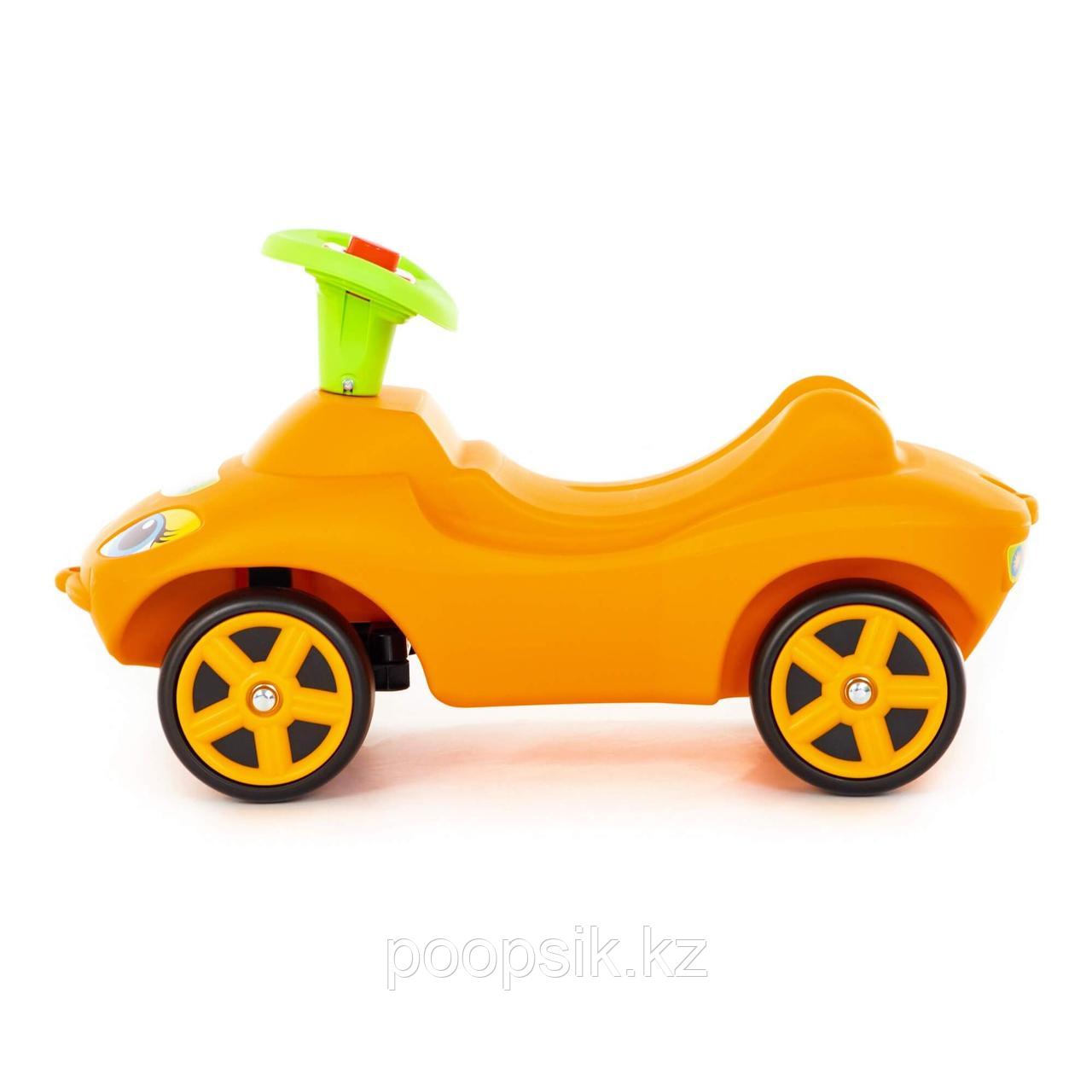 Каталка "Мой любимый автомобиль" со звуковым сигналом (оранжевая) - фото 2 - id-p103491668