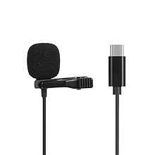 Микрофон петличный JH-042, USB TypeC, 1.5 метра