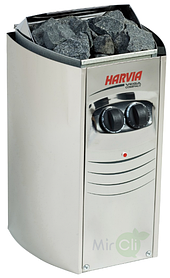 Электрическая печь HARVIA Vega Compact BC35 Steel со встроенным пультом