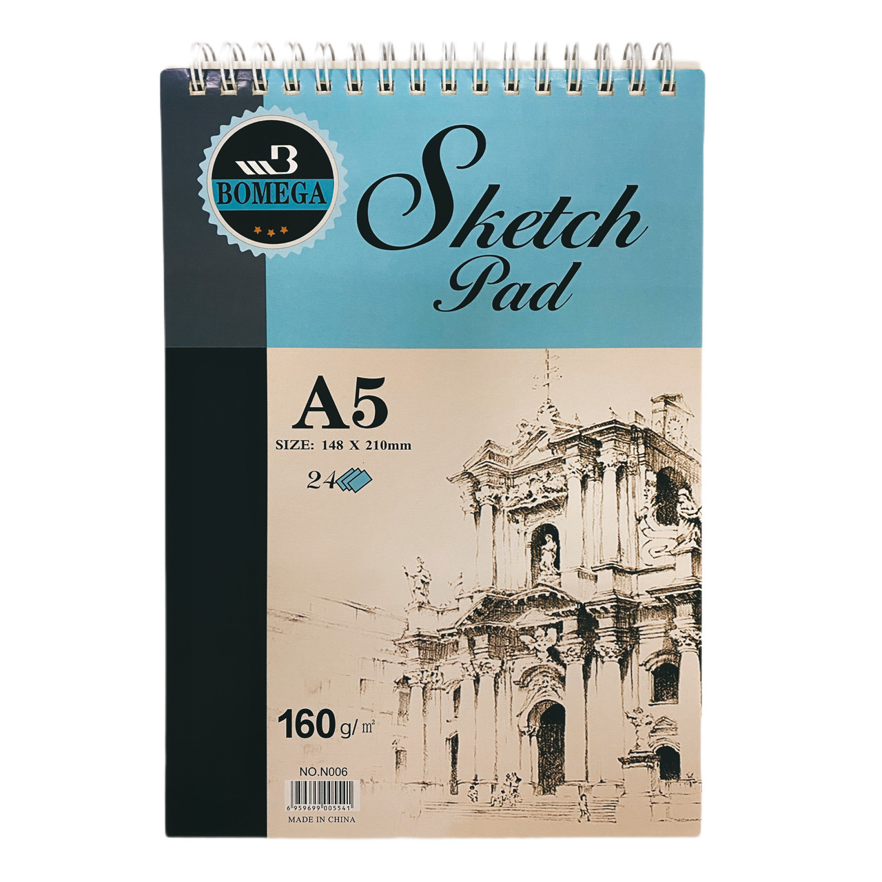 Альбом для зарисовок BOMEGA Sketch pad 24 листa, А5 - фото 1 - id-p103507410