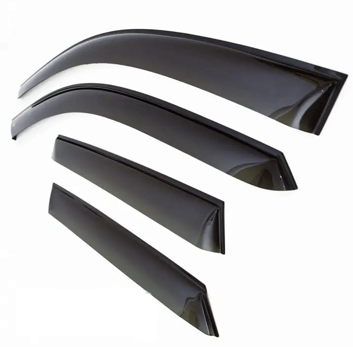 Дефлекторы окон (Ветровики) для Kia Ceed 2012+ хэтчбэк с хромированным молдингом