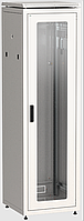ITK Шкаф сетевой напольный 19" LINEA N 42U 600х600мм стеклянная передняя дверь, задняя металлическая серый