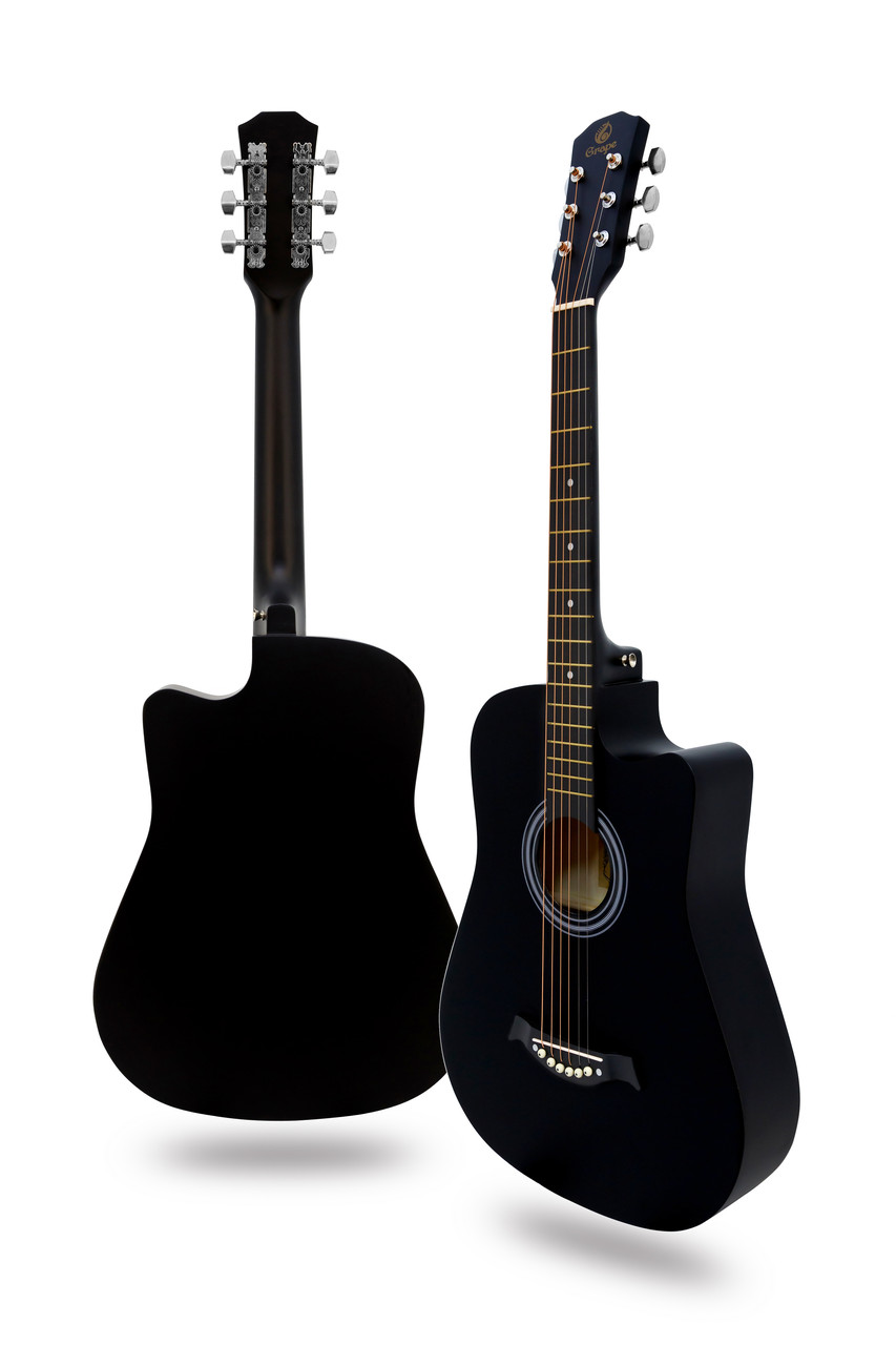Акустическая гитара с вырезом Grape №38C BK - фото 1 - id-p96244844