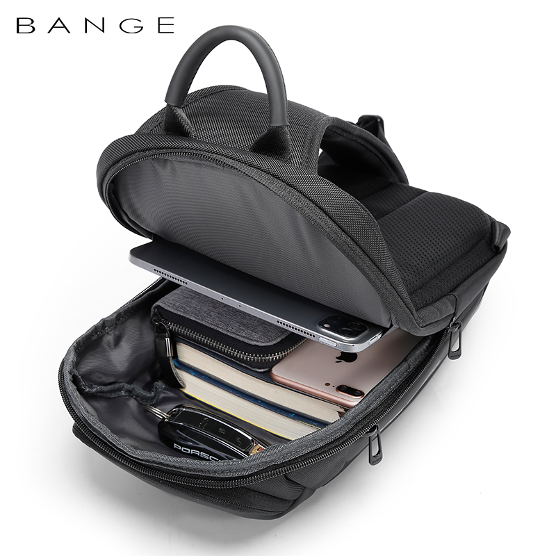 Кросс-боди сумка слинг Bange BG-7566 (серая) - фото 4 - id-p103520695