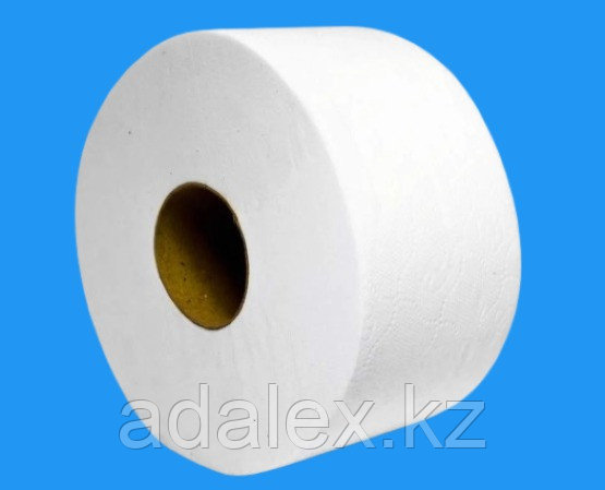 Туалетная бумага Джамбо двухслойная премиум класса на втулке 80 мм