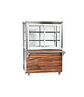 Шкаф для напитки и сладостей с охлаждением нержавеющая сталь AISI430 1200*700*1650 мм