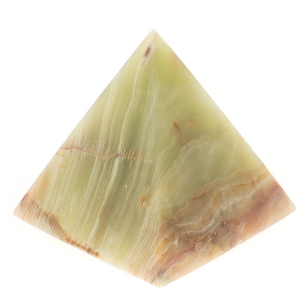 Пирамида камень оникс 7,5х7,5х8 см (3) / сувенир из камня / каменная пирамида - фото 1 - id-p100128867