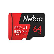 Карта памяти Netac PRO P500 microSD, 64Гб