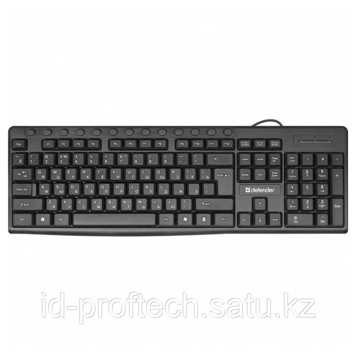 Клавиатура проводная Defender Action HB-719 RU черный - фото 1 - id-p103551651